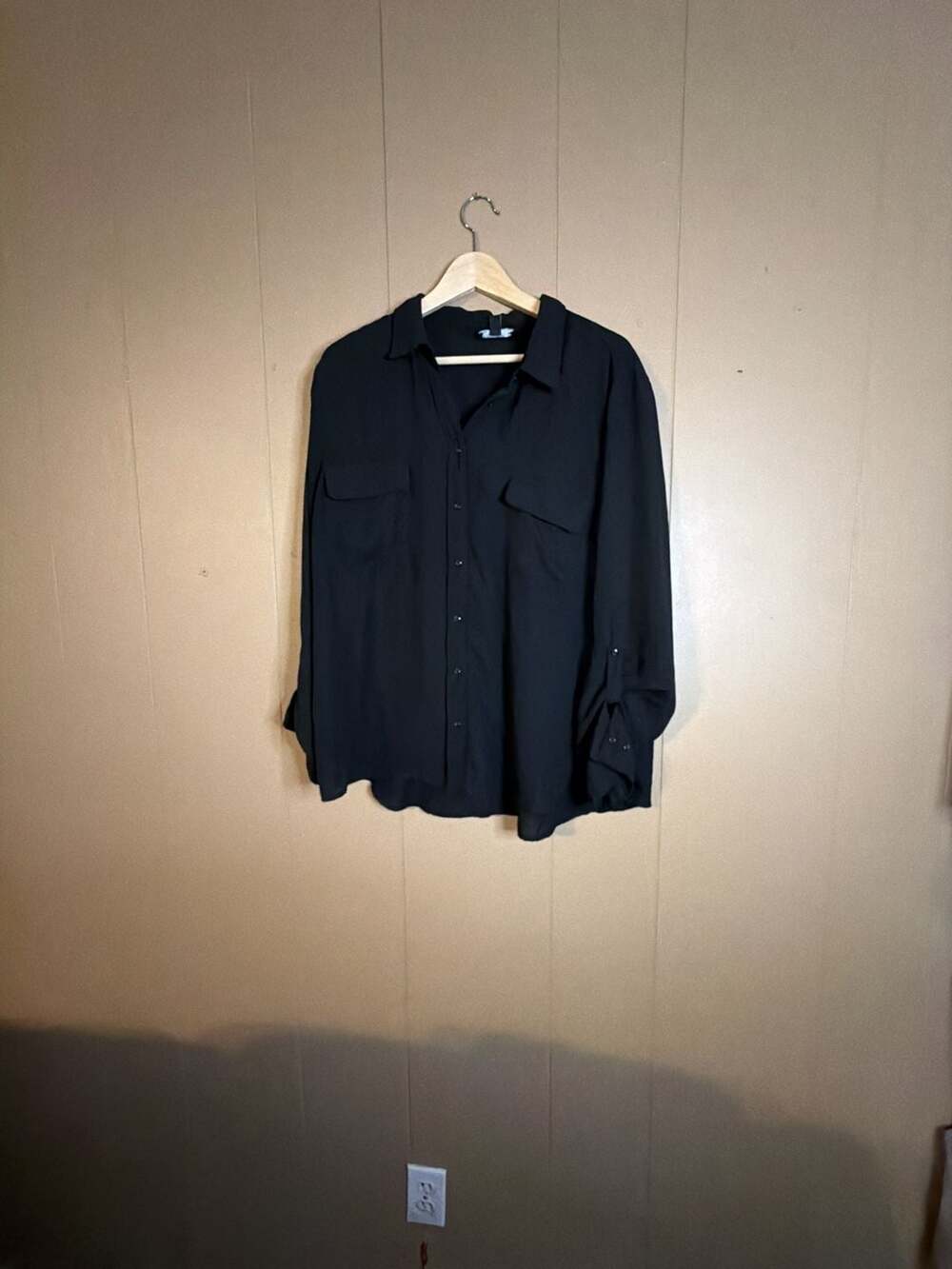 Premise Black Button Down Shirt Size XXL
